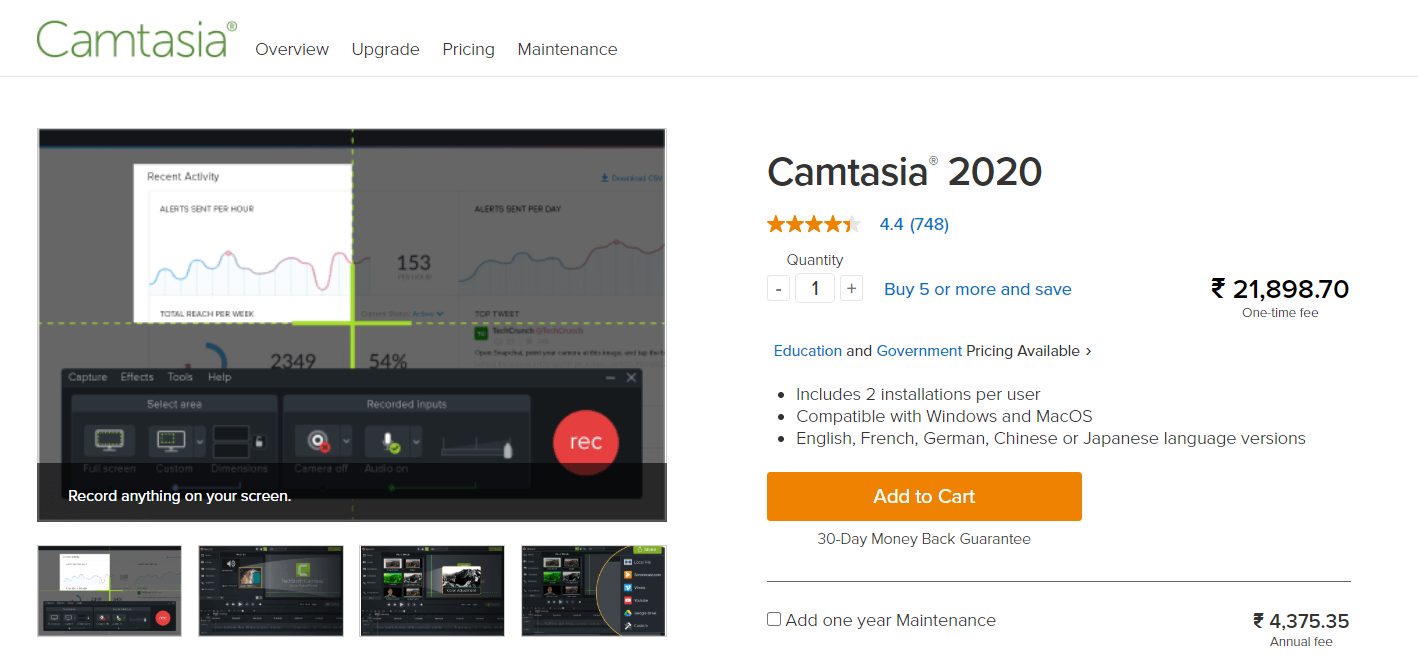 Camtasia - Free Screen Recorder Software