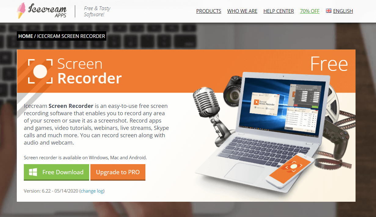 Icecream Screen Recorder 7.29 for windows instal