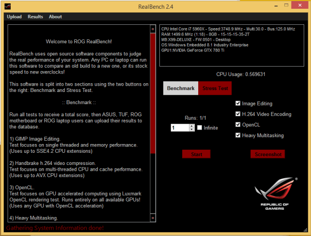 benchmark software for windows mac