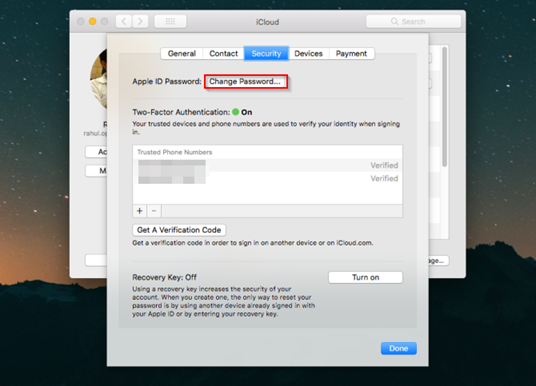 Reset Apple ID Password on a Mac