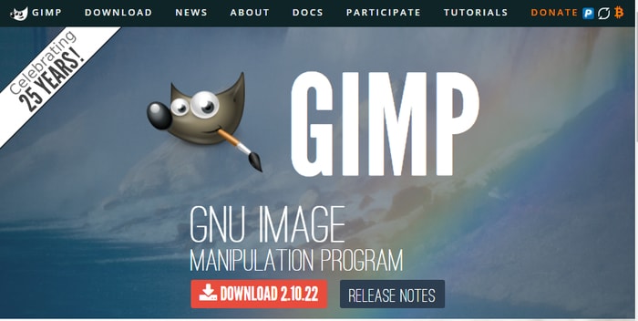 gimp editing software download