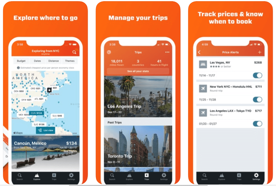 Kayak - Best Travel Planner Apps