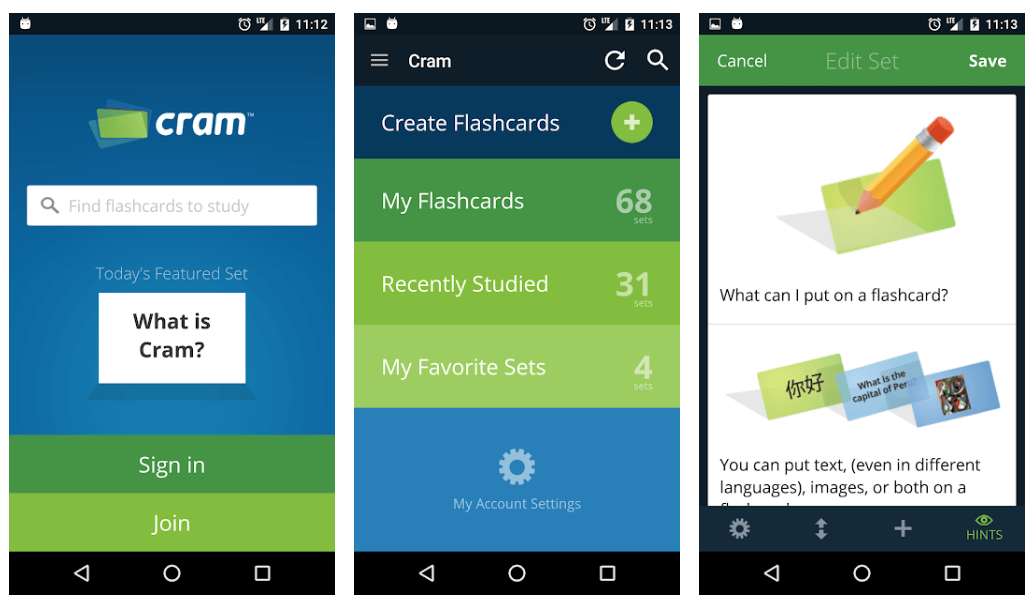 Cram.com Flashcards - Best Educational Apps