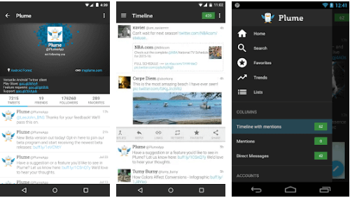 Plume - Best Twitter Apps for Android Smartphones