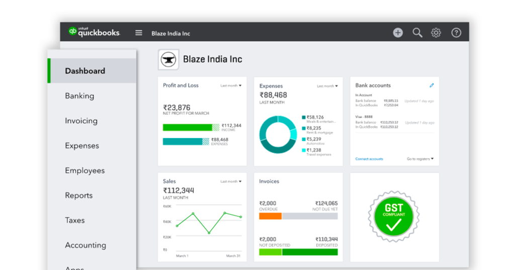 Quickbooks - Best Invoice Software