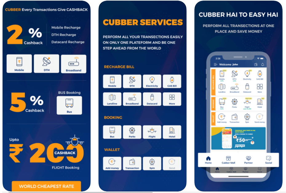 Cubber Free Recharge App