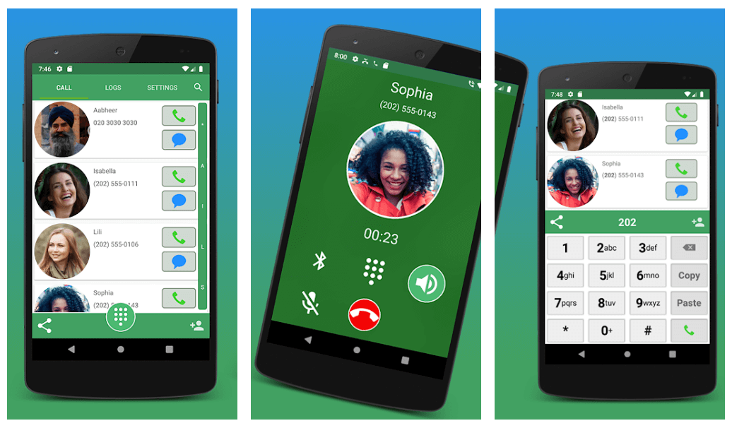 phone dialer app in not showing in video call