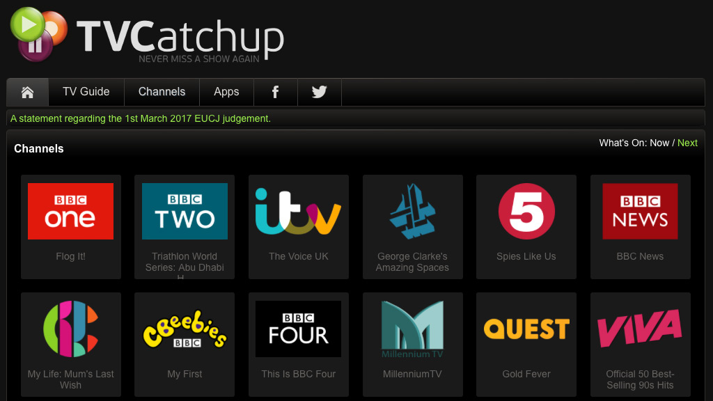 TVCatchup - Live Sports Streaming Site