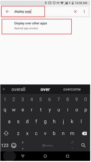Display over other apps