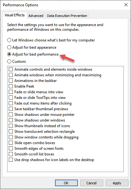 adjust appearance and visual effects