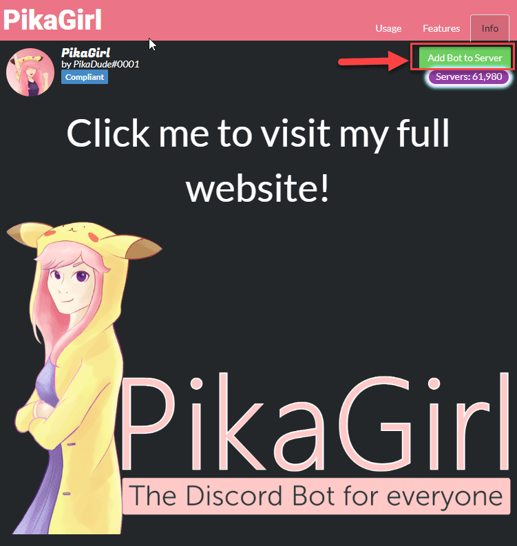 pikaGirl bot the carbonitex website