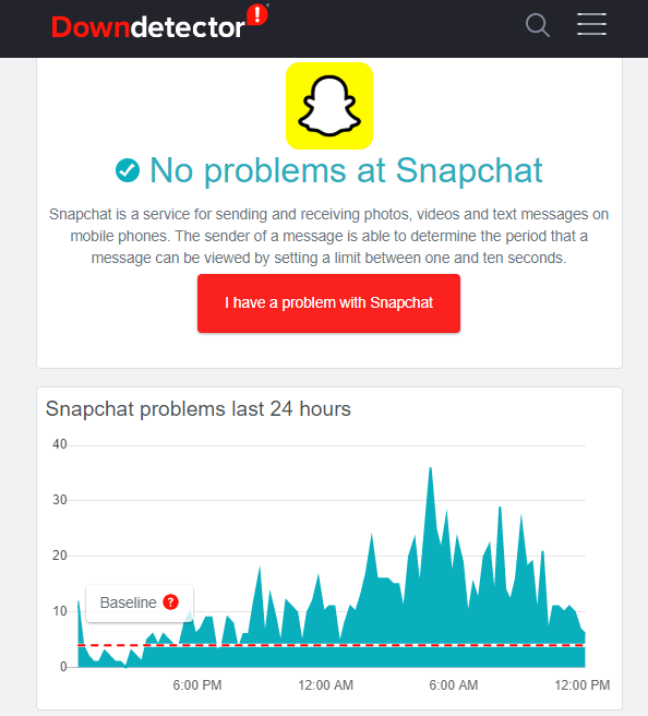 verify if snapchat is down