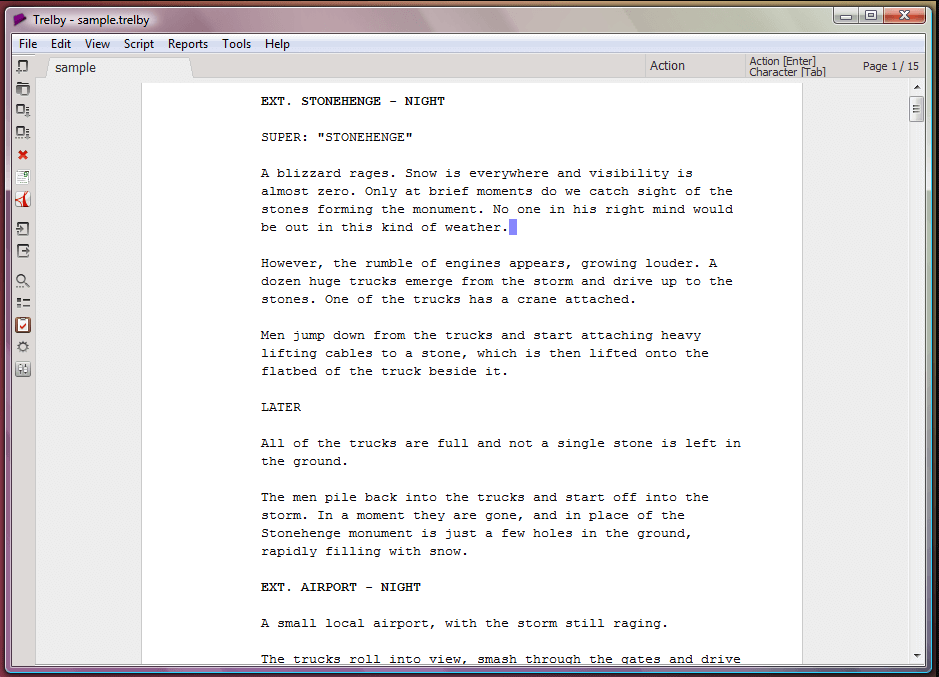 free celtx script writing software