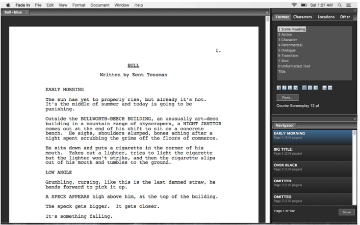 free screenwriting software download for mac