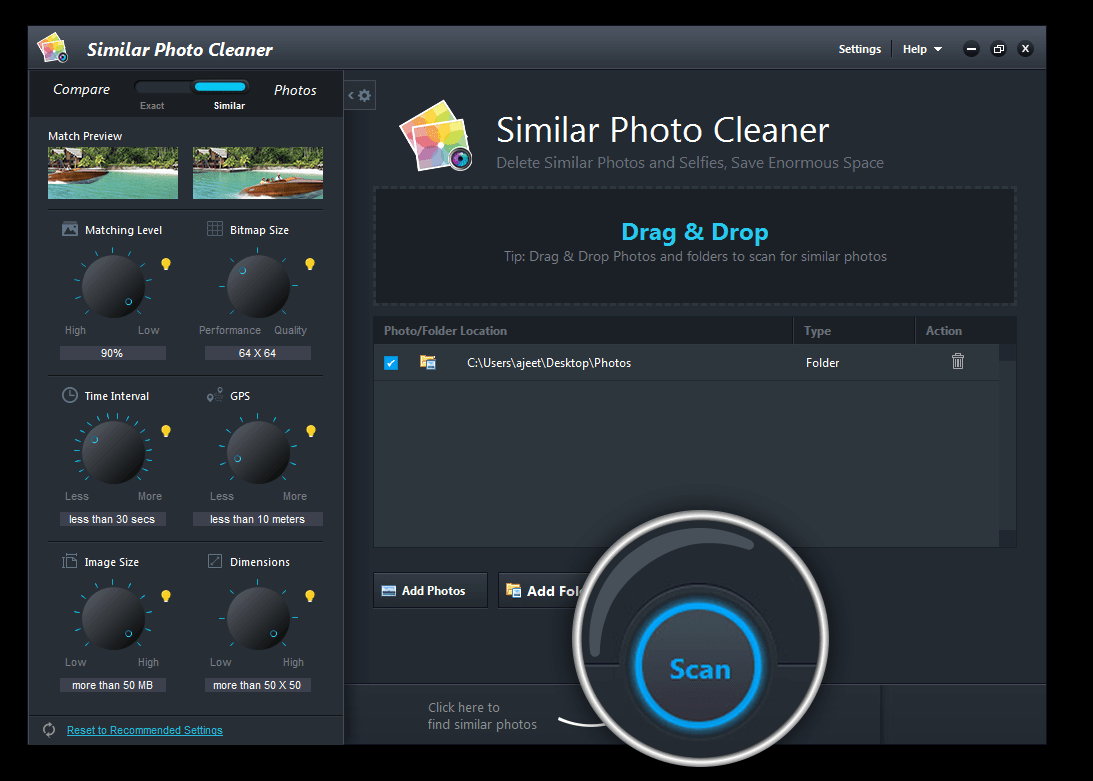 Steps to Use Similar Photo Cleaner