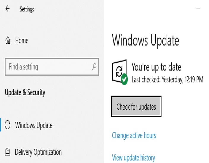 Update Windows step 3