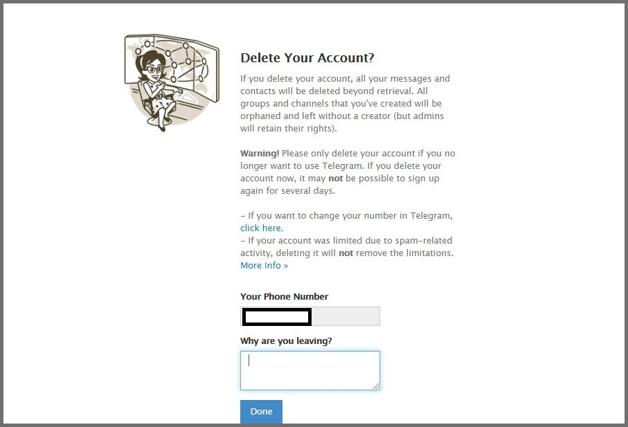 Delete Telegram Account Authorization Step - 3