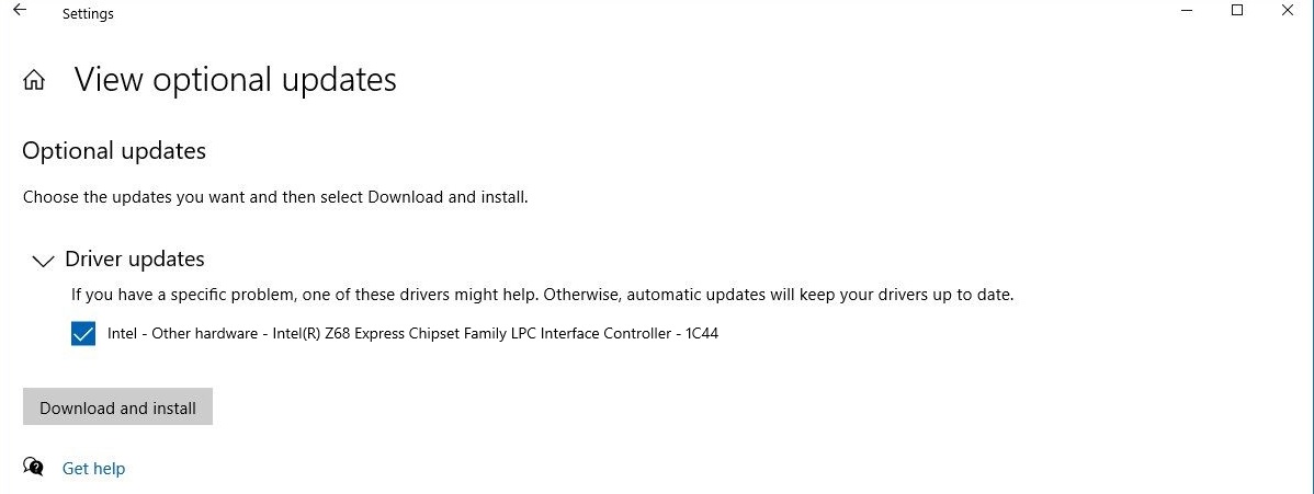 Windows 10 Driver Updates