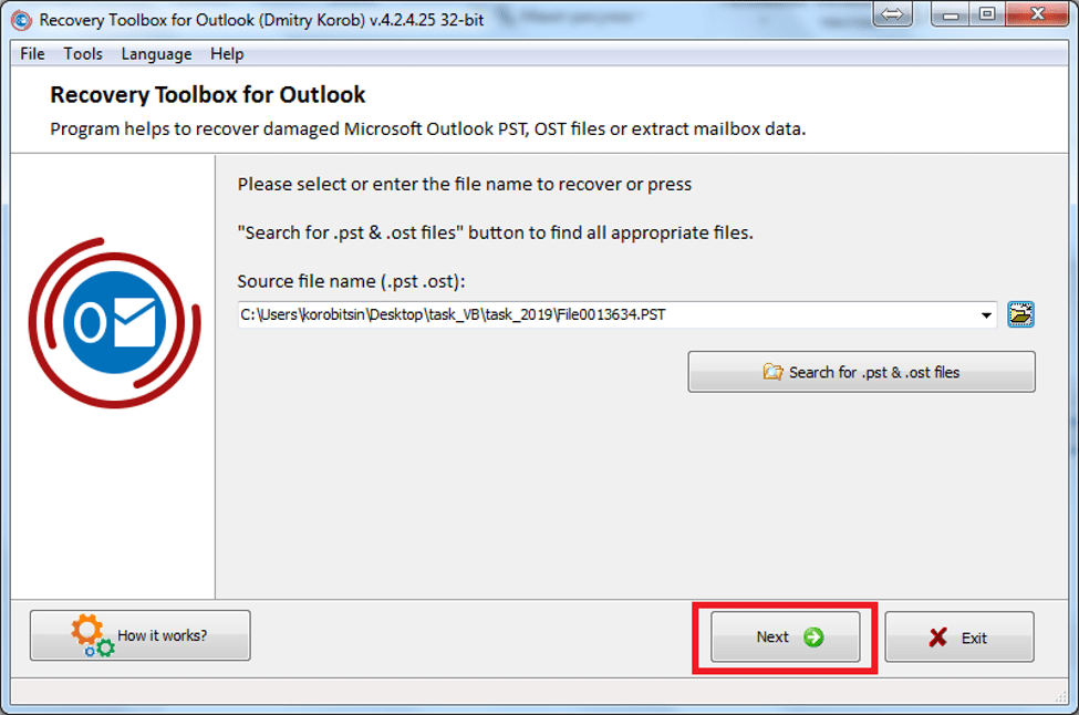 How to Recover Corrupted Files With Recovery Toolbox For Outlook - 77