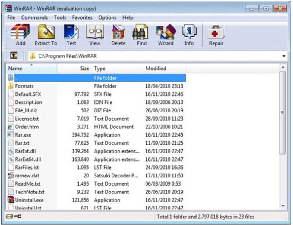 winrar compressed archive file free download