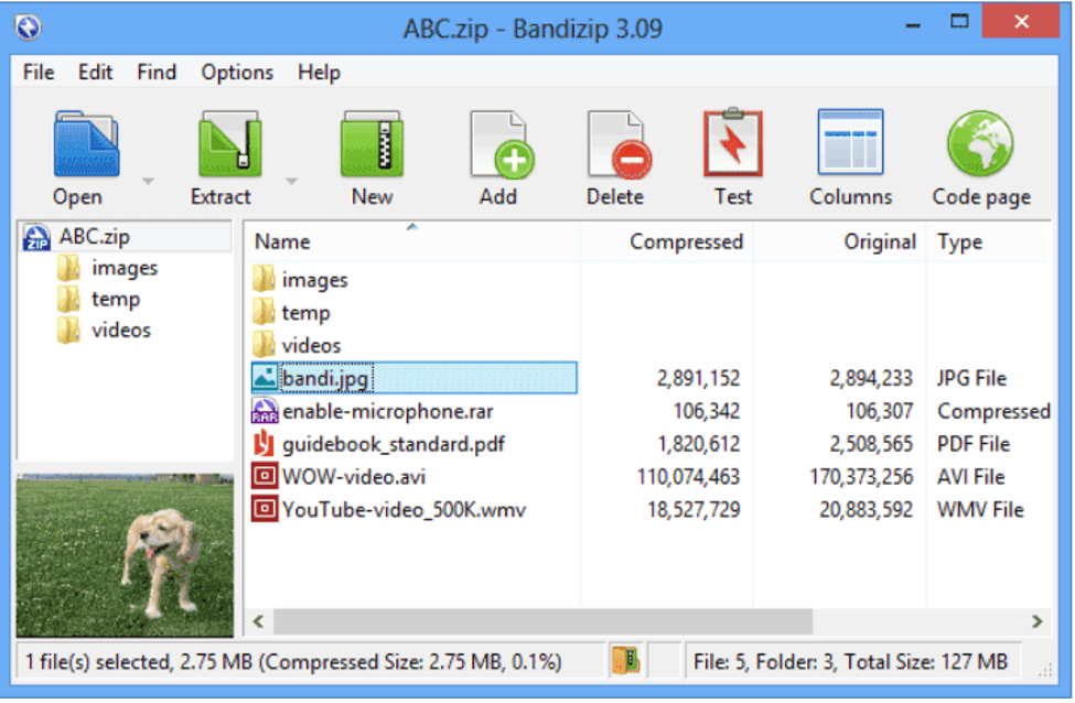 Bandizip Compressing Software