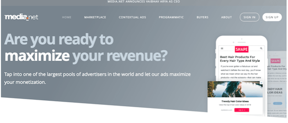 Media.Net - Google Adsense Alternatives