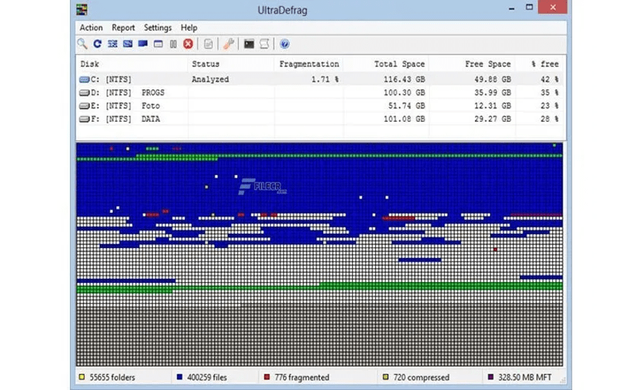 UltraDefrag Windows Software