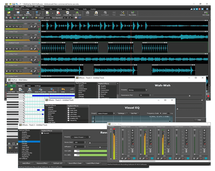 nch software mixpad audio mixer