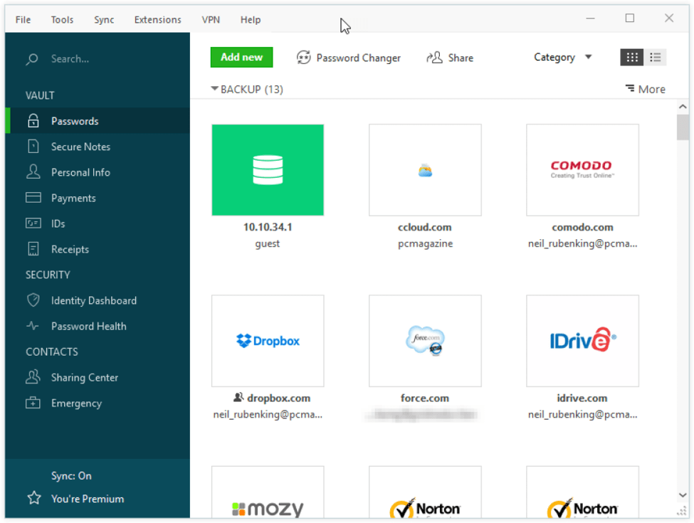 Melhor software de gerenciador de senhas - Dashlane