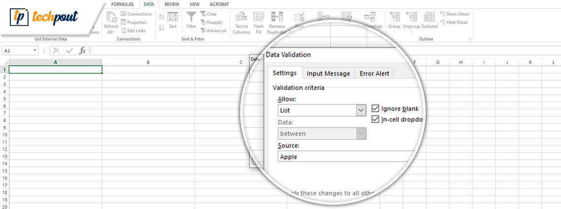 Create a Drop Down List in Excel