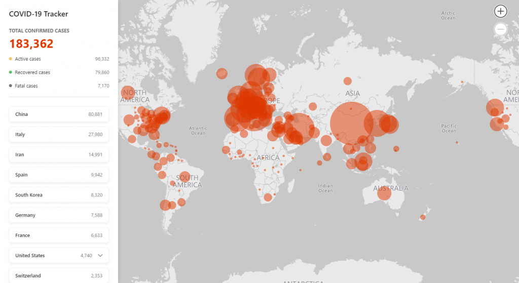 Microsoft Bing Team Launches COVID 19 Tracker Globally - 57