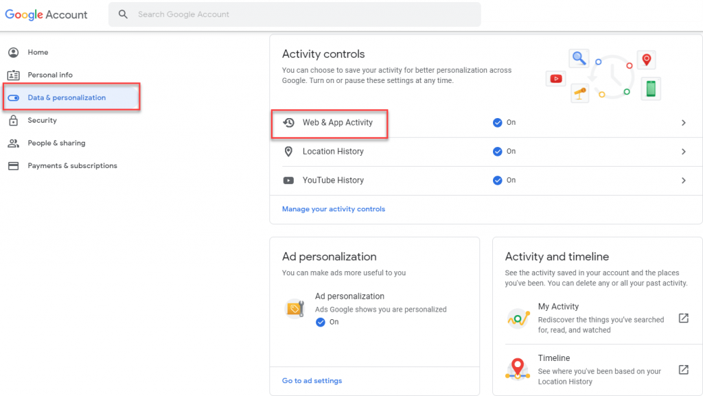 Delete Web & App Activity From Google Account 
