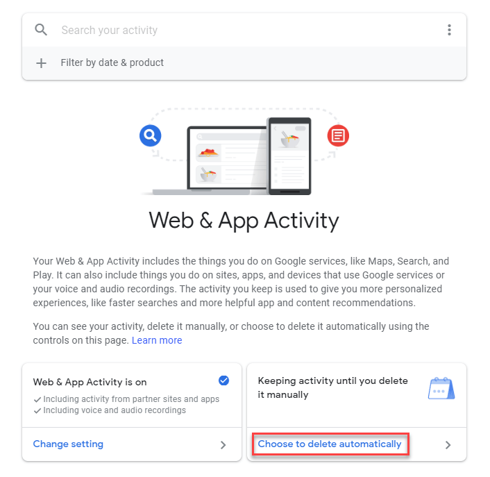 Delete Web & App Activity From Google Account 