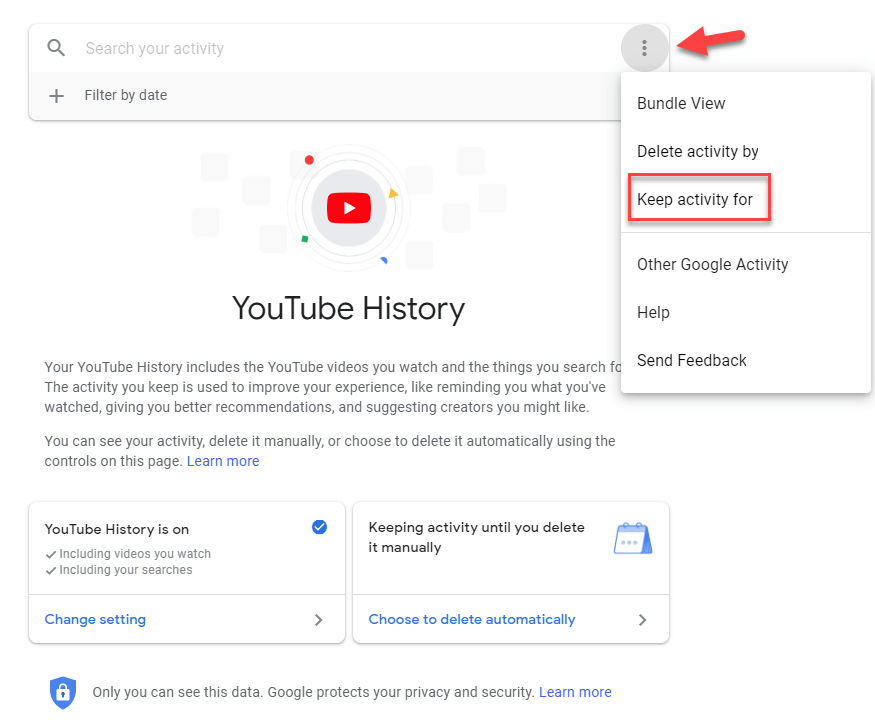 Delete YouTube History From Google Account