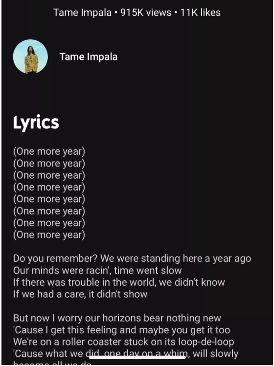 See Lyrics On Youtube