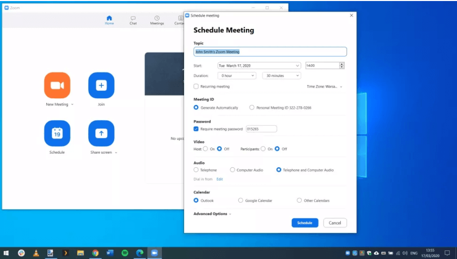 Host a Meeting For Zoom Video Conferencing