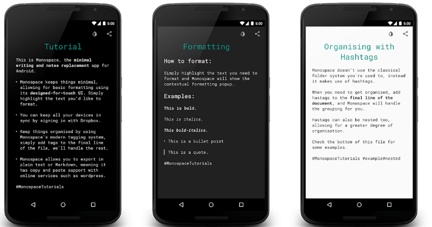 Monospace - Best Android Text Editing Apps 