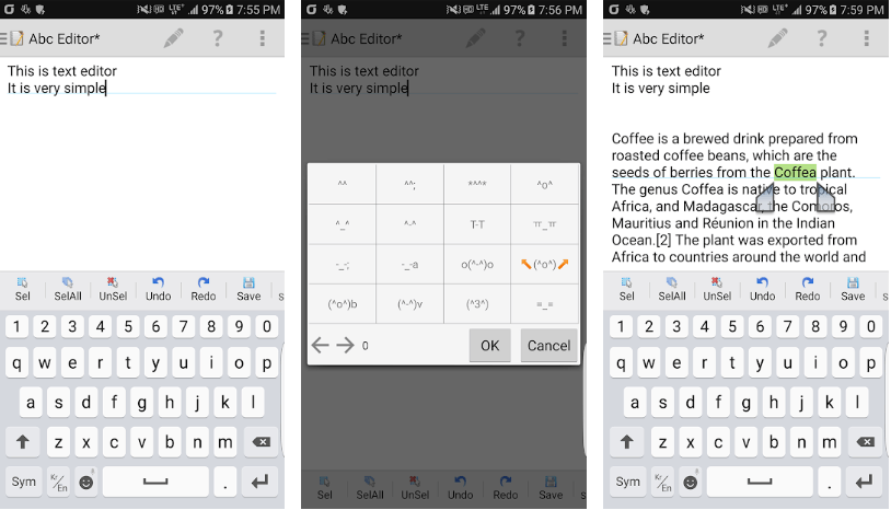 android plain text editor