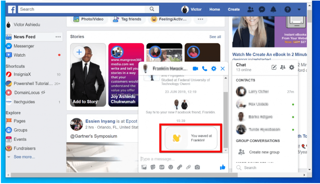 How To Wave On Facebook  Facebook App   Facebook Messenger  - 14