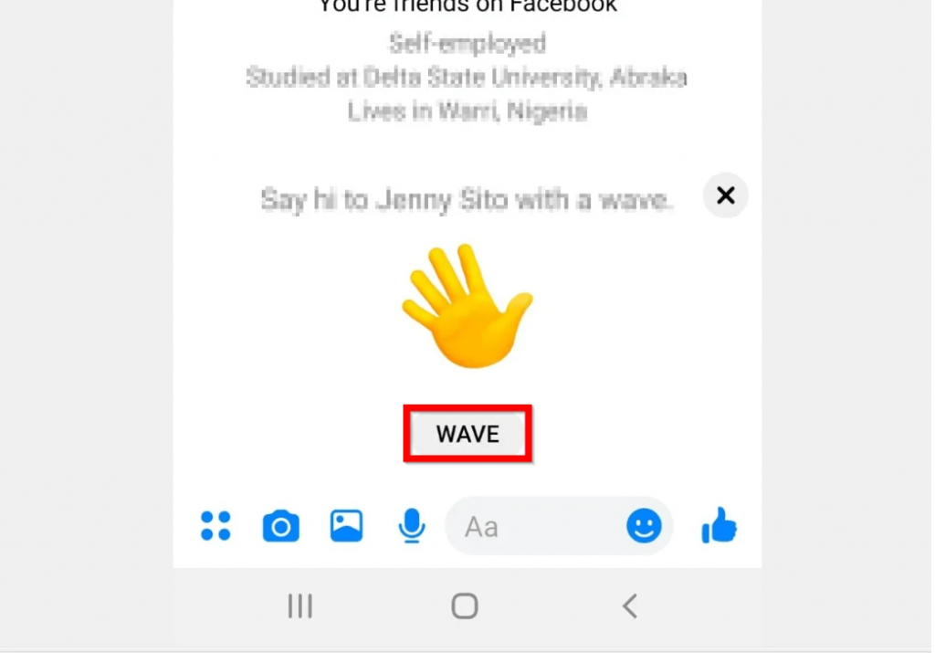 How To Wave On Facebook  Facebook App   Facebook Messenger  - 22