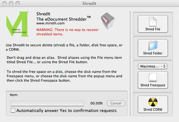ShredIt - Mac Shredder App