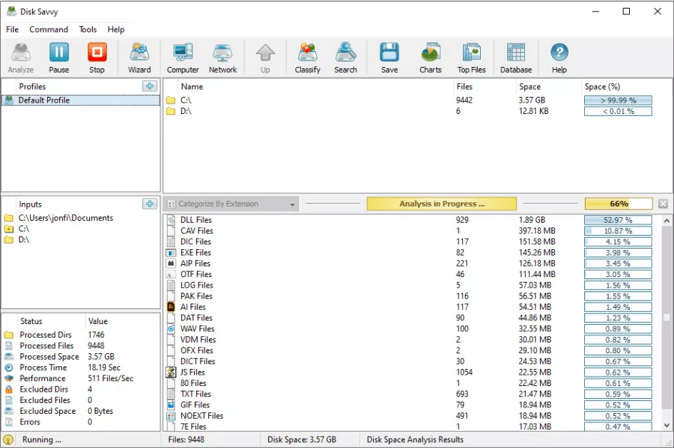 DiskSavvy - Disk Space Analyzer Tool