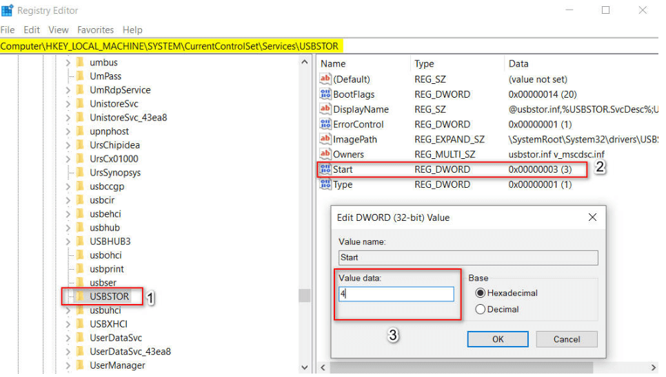 windows 10 registry repair usb