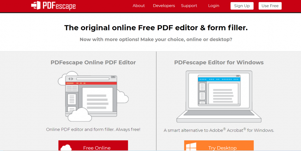 PDFescape - Free PDF Editing Software