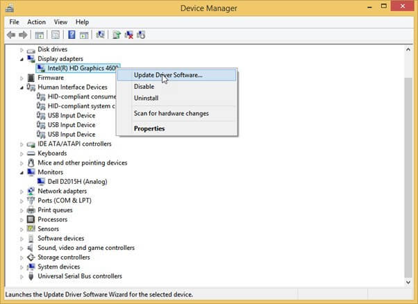 Update Drivers Using Device Manager