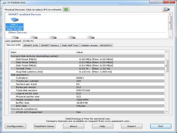 PassMark DiskCheckup