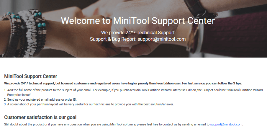 MiniTool Power Data Recovery Technical Support
