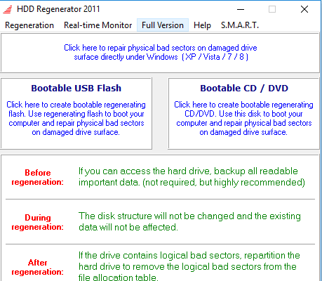 HDD Regenerator - HDD Monitoring Software