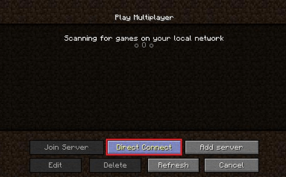 Try Direct Connect to solve Minecraft LAN Not Working Issue