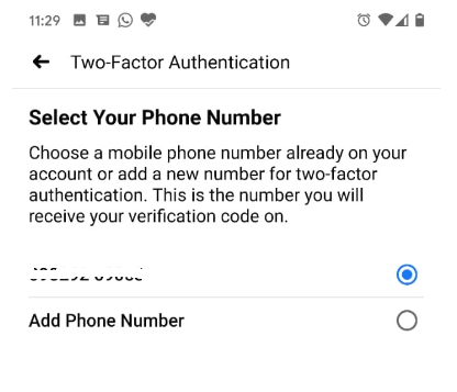 unique code will be sent to your registered mobile number